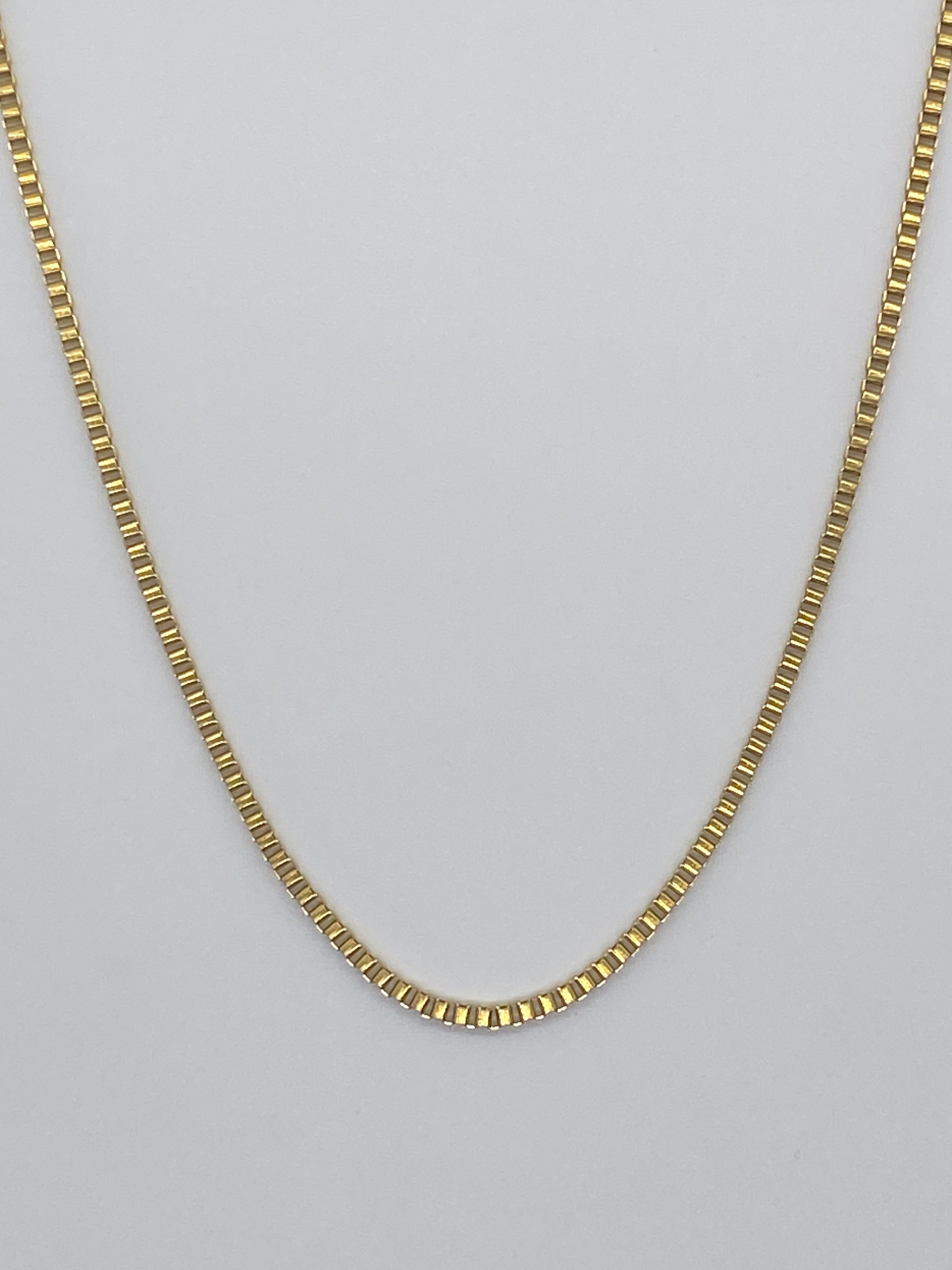 3mm Square Box Chain - Gold